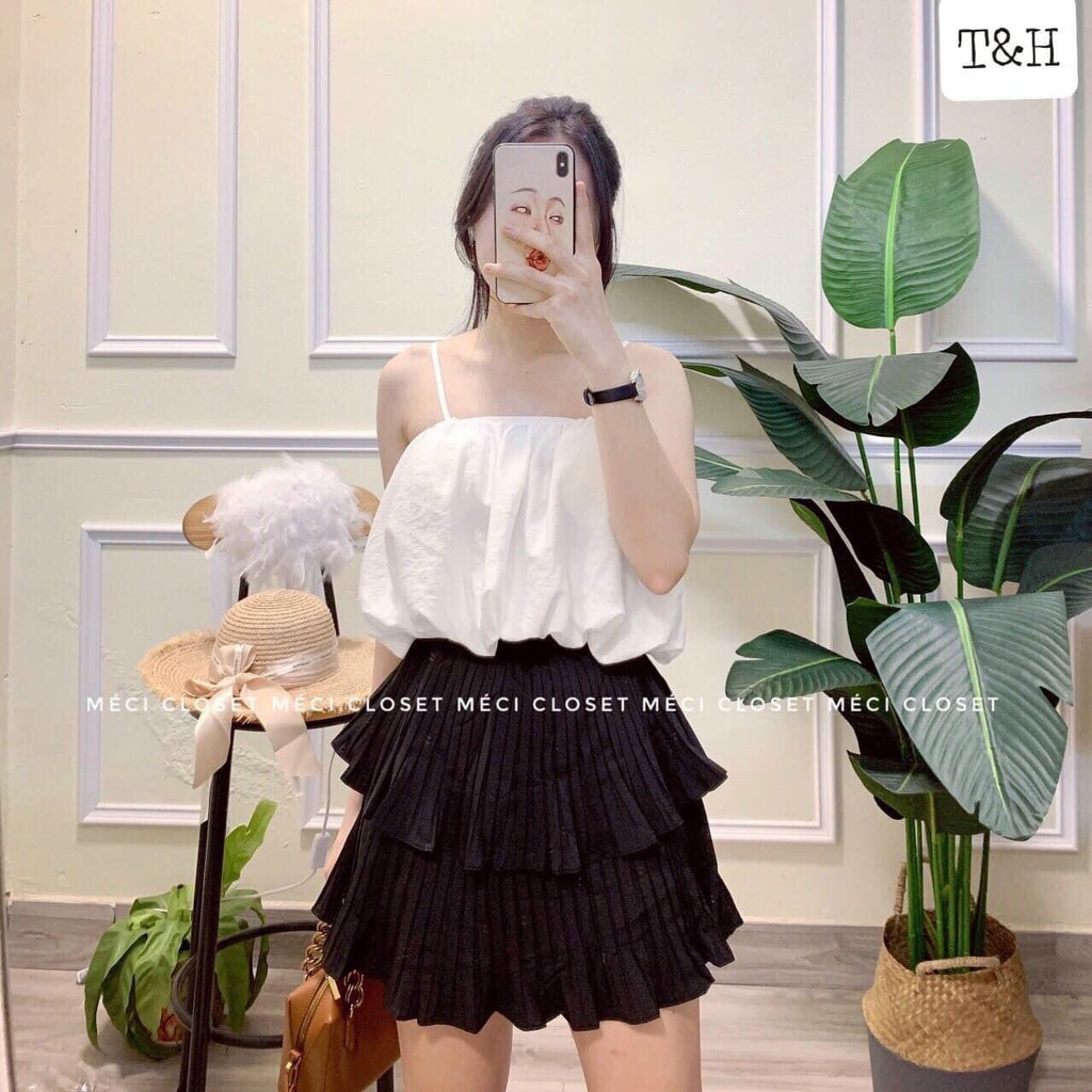 Chân váy 2 tầng thời trang nữ von nhún tầng bèo HALI 2 tầng kèm lót váy xinh | BigBuy360 - bigbuy360.vn