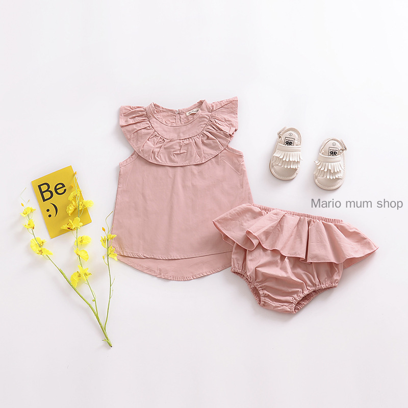 【MARIO SHOP】Baby Girl Floral Trousers Harem Lace Shorts Baby Big PP Pants Practice Pants Ruffled Baby Pants for Infant Quần