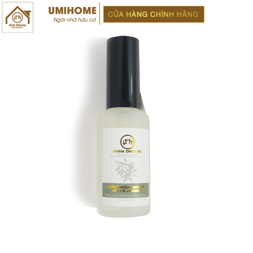 Nước dưỡng tóc tinh dầu Hương Nhu Trắng và Bồ Kết UMIHOME 50/100ml dùng xịt kích mọc Tóc nhanh dài