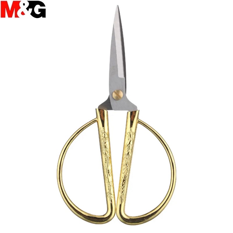 Kéo cán mạ vàng hình rồng 150mm M&G ASS 91388 / Kéo cắt thức ăn