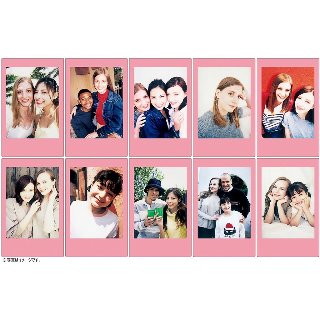 FILM INSTAX MINI PINK LEMONADE - Viền Pink Lemonade - Giấy in ảnh cho máy chụp lấy liền chính hãng date 2024-2025