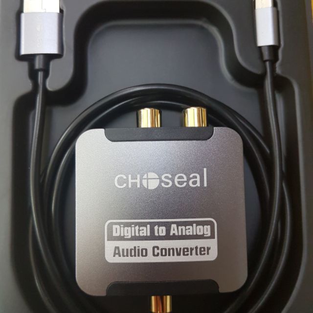 Bộ Chuyển Âm Thanh Quang Ra Hoa Bông sen Chất Lượng Cao Choseal Converter Audio Optical Digital to Analog RL  RCA AQ5601