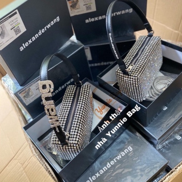 Túi đính đá A.LEX.WAG mẫu đi tiệc, Hàng có sẵn