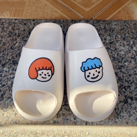 Dép quai ngang, dép bánh mì hình gấu ngộ nghĩnh đi trong nhà đế nhẹ êm chống trơn trượt size 36-40