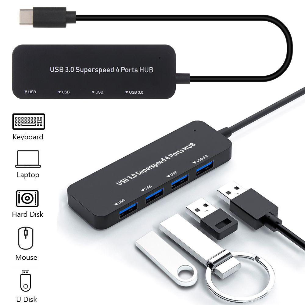 Bộ Hub Type-C USB 3.0 4 Cổng Tốc Độ Cao Cho Laptop