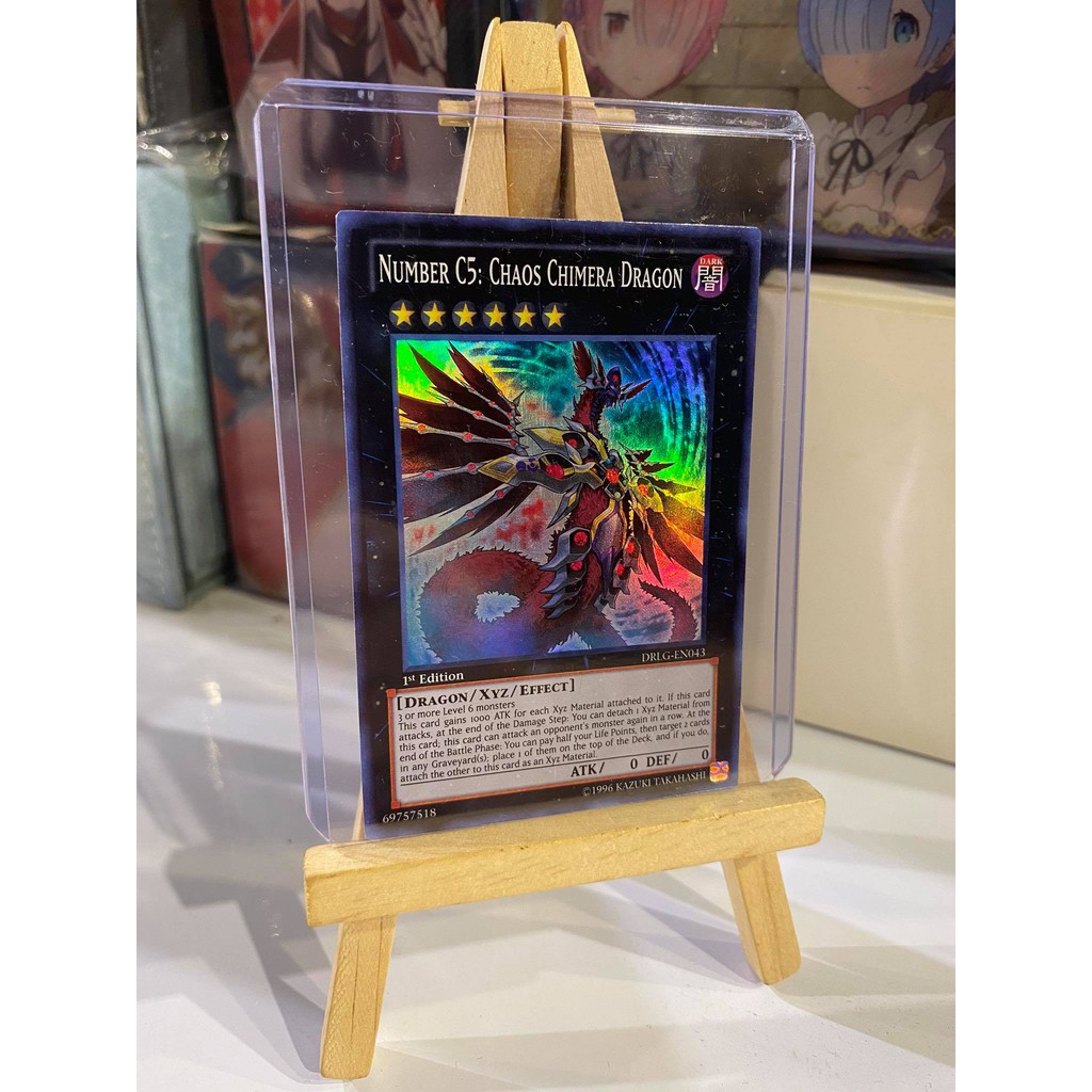 Lá bài thẻ bài Yugioh C5 Chaos Chimera Dragon – SUPER RARE - Tặng bọc bài nhựa bảo quản