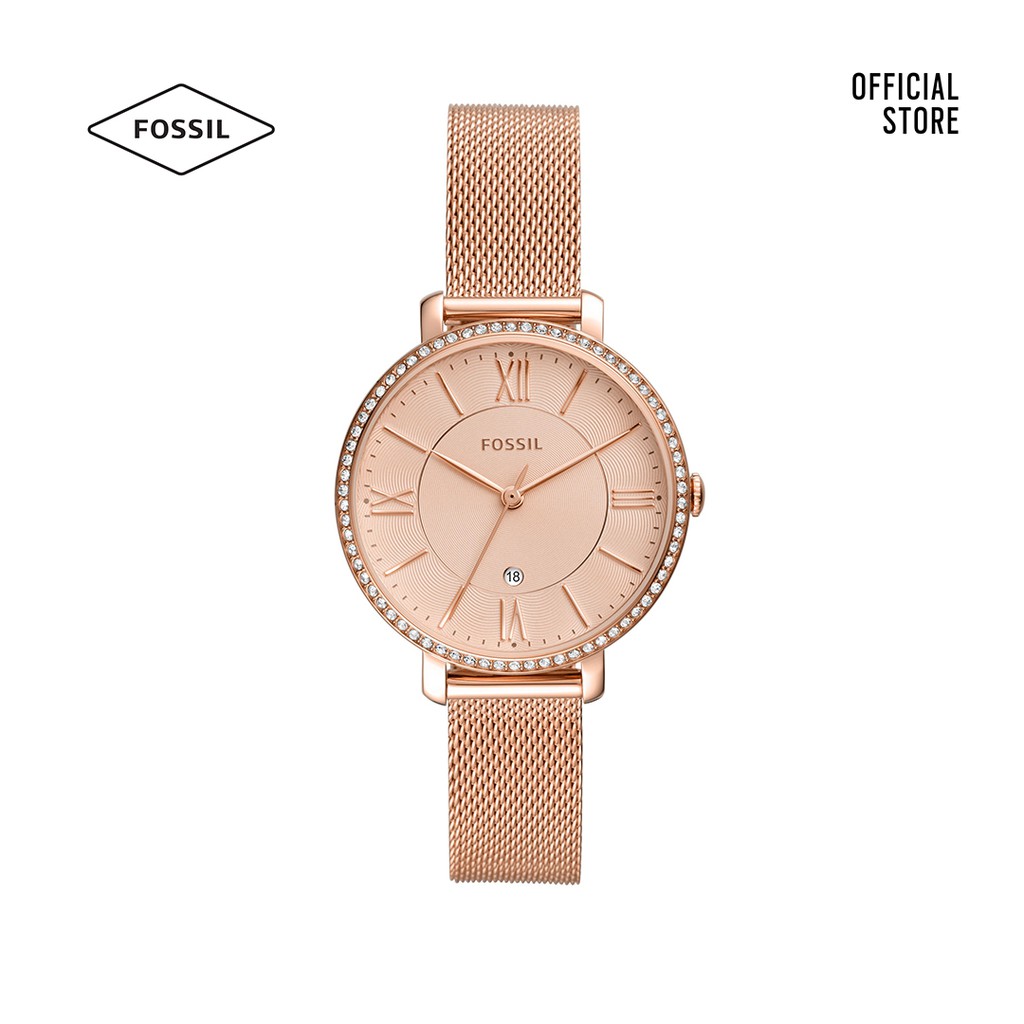 Đồng hồ Kim nữ Fossil JACQUELINE dây kim loại ES4628 - vàng hồng