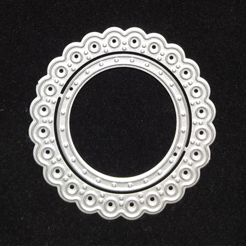 Khuôn Cắt Thẻ Trang Trí Album Hình Tròn Bằng Kim Loại DIY