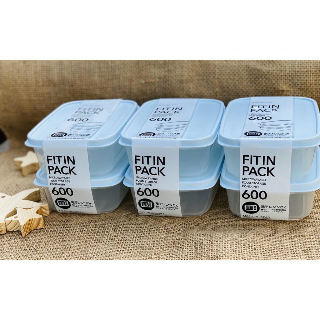 [Hỏa tốc HCM] Set 2 hộp nhựa nắp dẻo 600ml SANADA NỘI ĐỊA NHẬT BẢN
