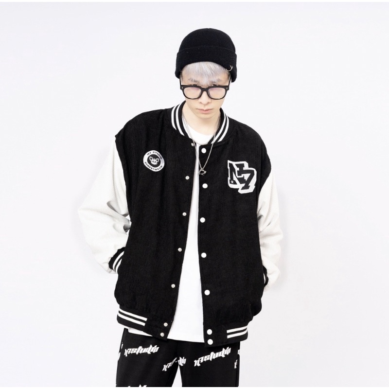 Áo Khoác Varsity Jacket N7 STUDIO bomber bóng chày basic nam nữ form rộng Local Brand