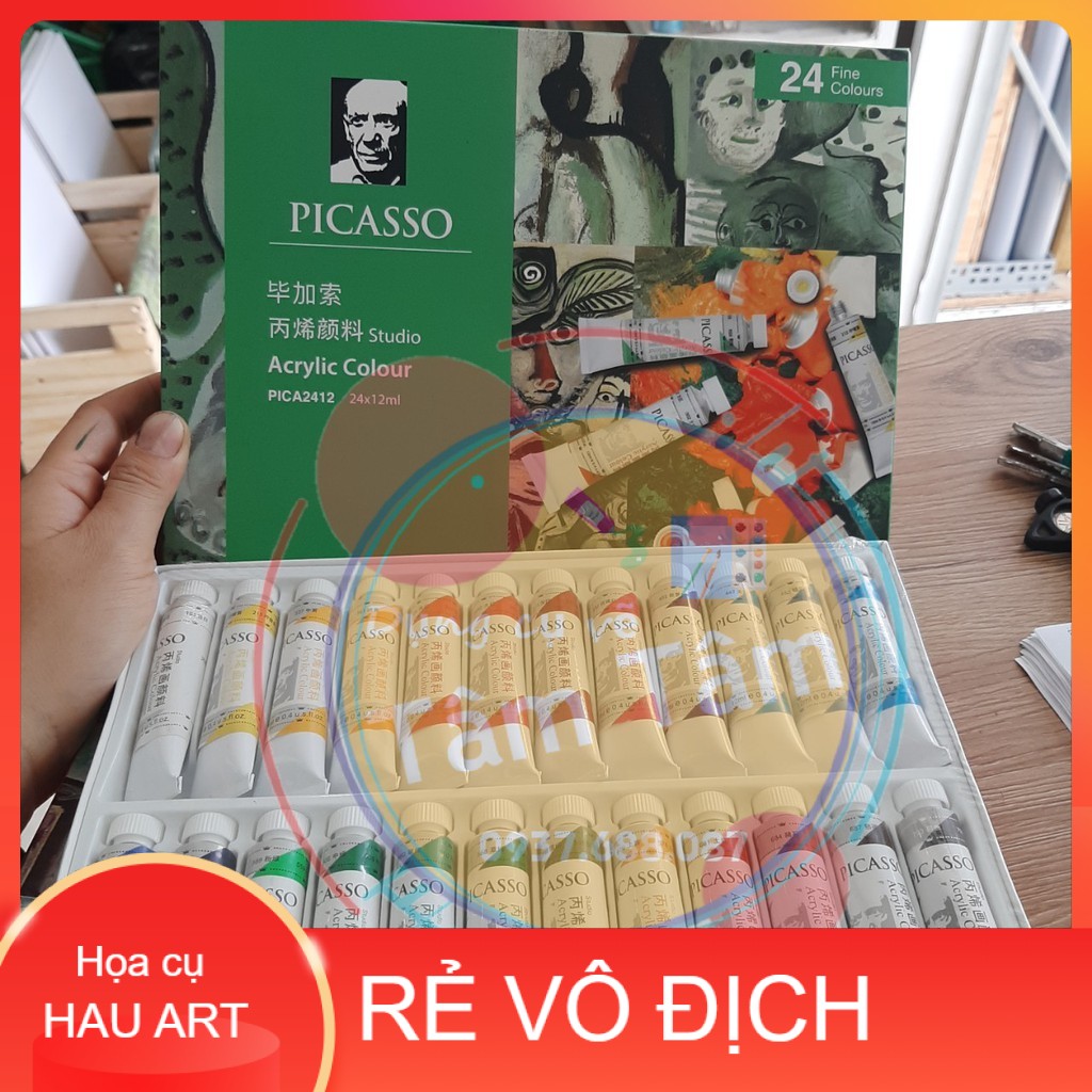 Màu Acrylic Picasso, Màu màu vẽ lên quần áo, màu vẽ lên túi xách