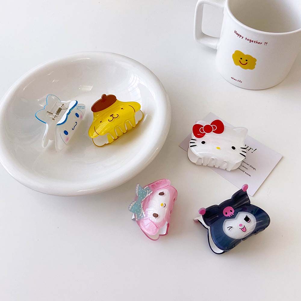 Kẹp Tóc Hình Tai Thỏ / Cá Mập / Chó Hoạt Hình Lấp Lánh Nhiều Màu Dễ Thương Phong Cách Hàn Quốc Cho Nữ