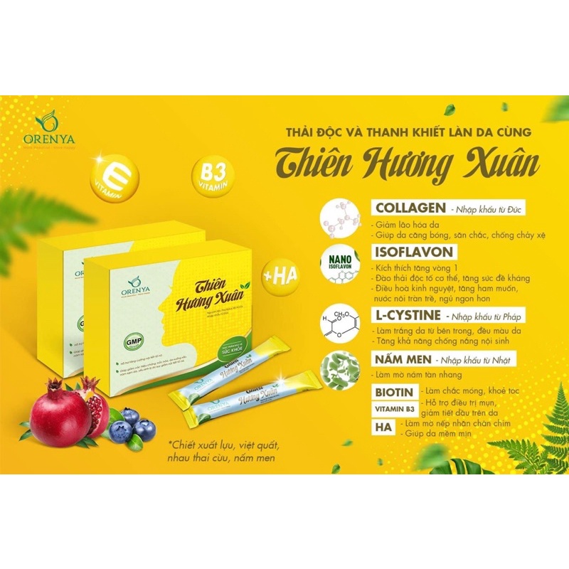 Cốm nội tiết tố Collagen Thiên Hương Xuân Orenya hộp 20 gói 3g – Make You Queen