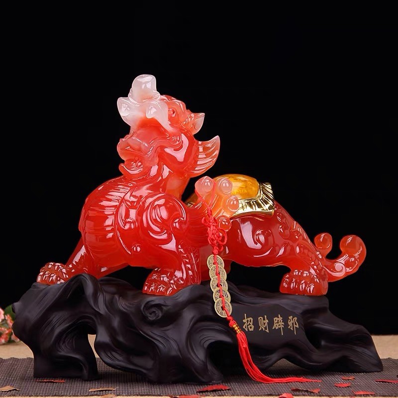 Tỳ Hưu Yên Vàng Phong Thuỷ ( Xanh/Đỏ/Vàng) 28cmx23cm | BigBuy360 - bigbuy360.vn