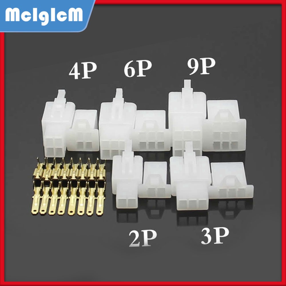 Sale 70% Bộ giắc nối dây điện xe máy 2.8 mm 2P/3P/4P/6P/9P 6A đầu cắm và lỗ cắm, 3P 5Sets Giá gốc 20,000 đ - 108B51