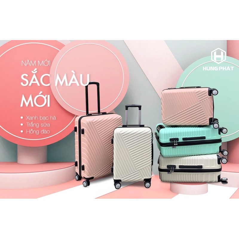 Vali Kéo Du Lịch Cao Cấp Giá Rẻ Bền Đẹp Size 20 Size 24 Inch Nhựa Chống Va Đập Trầy Xước Bảo Hành 5Năm UZO203