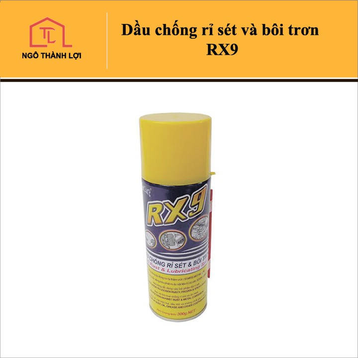 Dầu chống rỉ sét và bôi trơn RX9 loại nhỏ 150g, lớn 300g - Chai xịt cho thiết bị động cơ