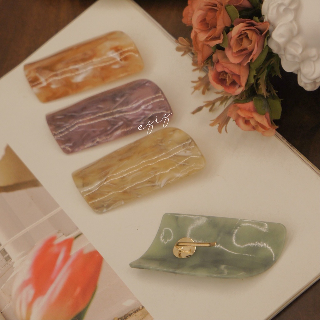 [COT23] PIN CÀI TÓC HÌNH HỌC HỌA TIẾT MARBLE CAO CẤP PHONG CAHCS HÀN QUỐC