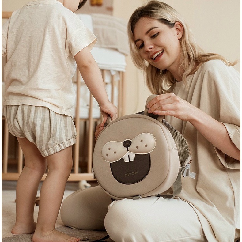 Balo ZoyZoii vải 3D chính hãng phiên bản đặc biệt kèm dây dắt tránh lạc cho bé 1-6 tuổi