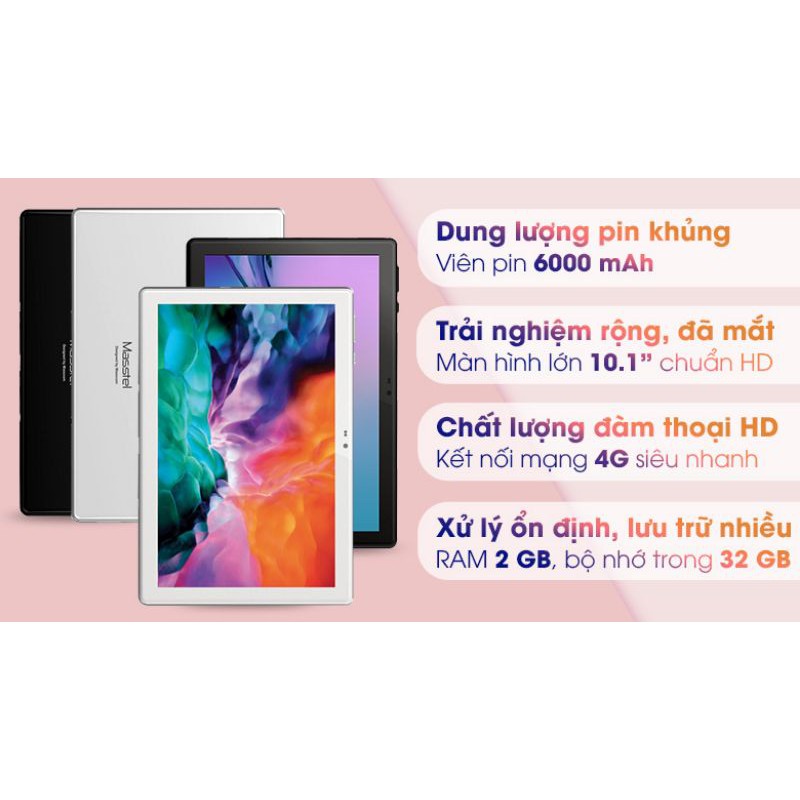 Máy tính bảng Masstel Tab 10 4G Chính hãng, nguyên seal