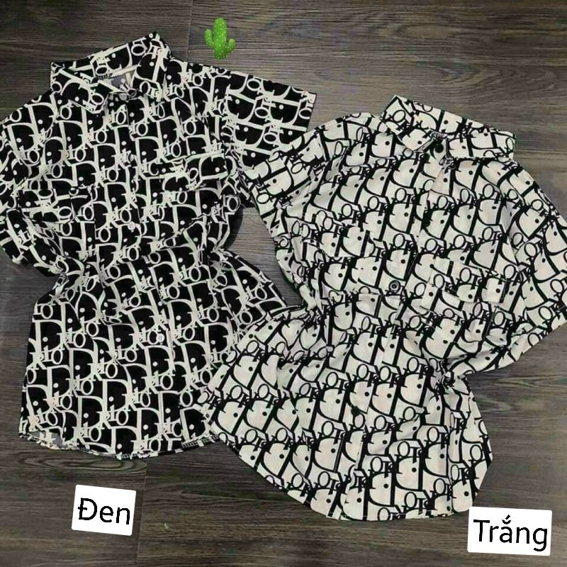 Áo sơ mi tay ngắn dior kate lụa mặc mát