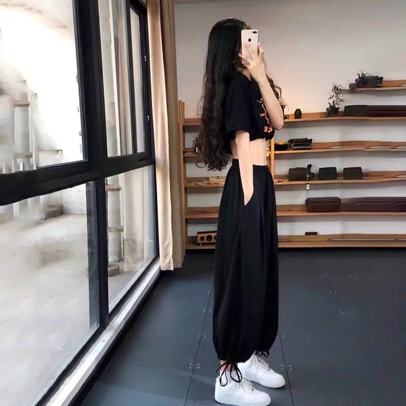 Sét Áo crt moutan + quần bom chun, Áo thun from rộng, Chất đẹp không xù, quần suông ống rộng, Sét bộ mặc ở nhà - MODY