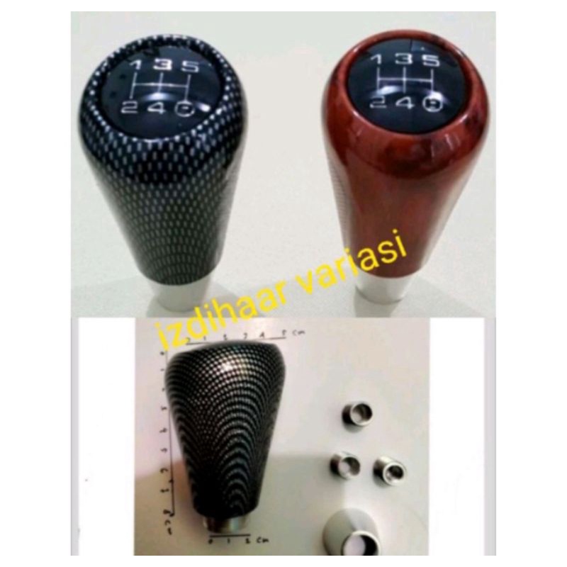 Tay Nắm Cần Số Xe Hơi Jeep HARDTOP Bằng Gỗ Carbon