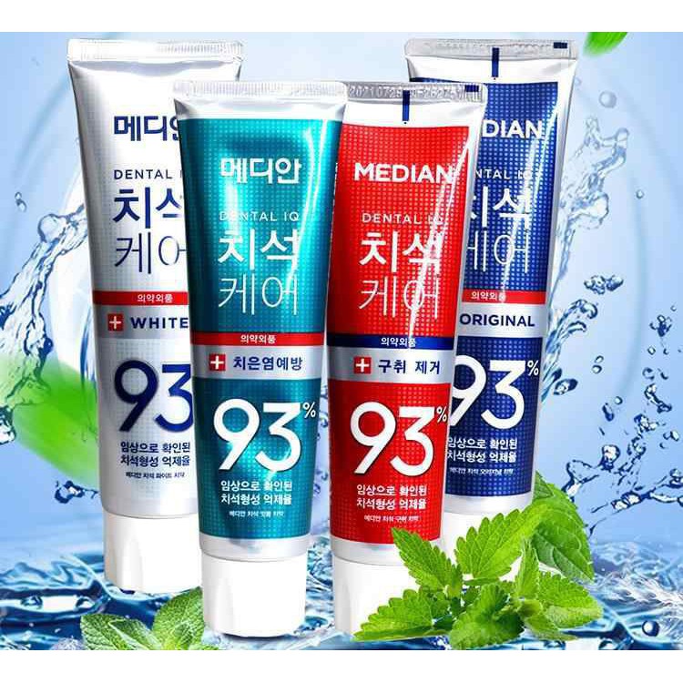 Kem Đánh Răng Median 93% Hàn Quốc, giúp trắng trăng, giảm hôi miệng