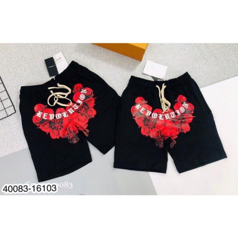 [Free Ship] Quần ngố Nam mikenco - Quần ngố hoa hồng hot trend vải nỉ da cá siêu mát