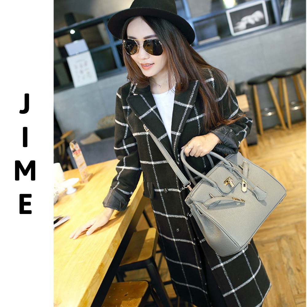 Túi xách nữ cầm tay form to dáng vuông Jime Store dành cho chị em đi chơi sang trọng quý phái T29