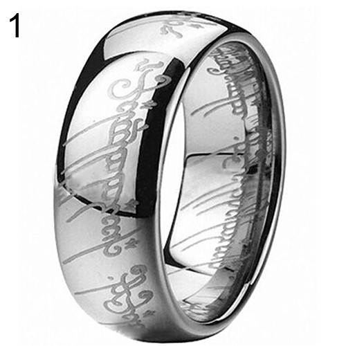 Nhẫn đeo ngón tay bằng thép không gỉ họa tiết đơn giản phong cách Unisex | BigBuy360 - bigbuy360.vn
