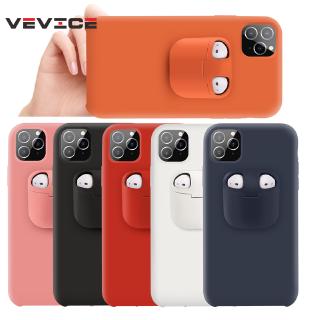 Ốp điện thoại TPU mềm kèm hộp đựng tai nghe Airpod 2 trong 1 cho iPhone 11 Pro Max XS XR X