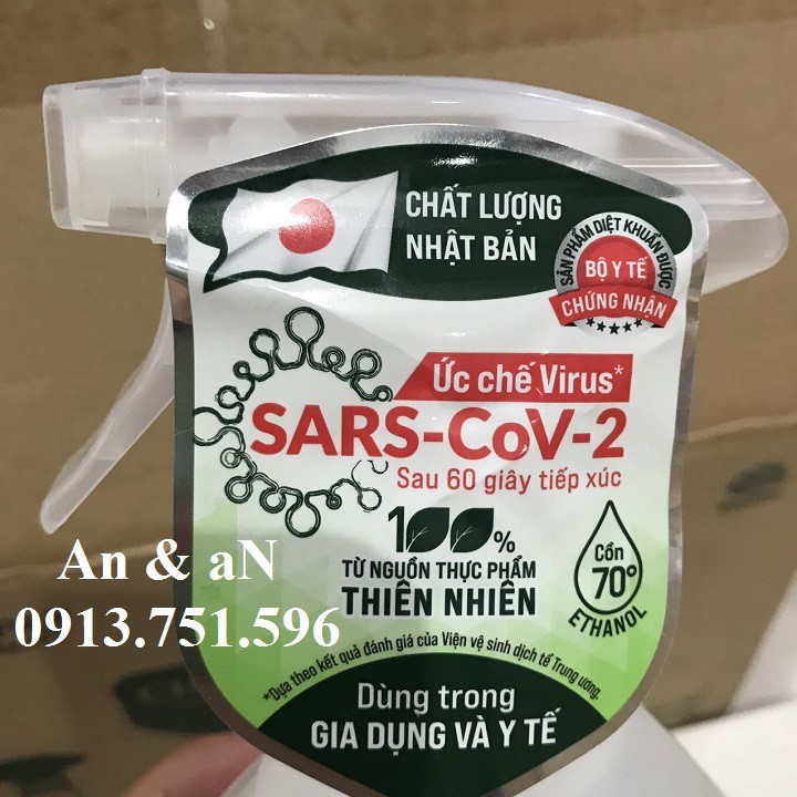 Chai Xịt Diệt Khuẩn Natuearth 410ml - Ức chế Virus SARS-CoV-2 (Chất lượng Nhật Bản)