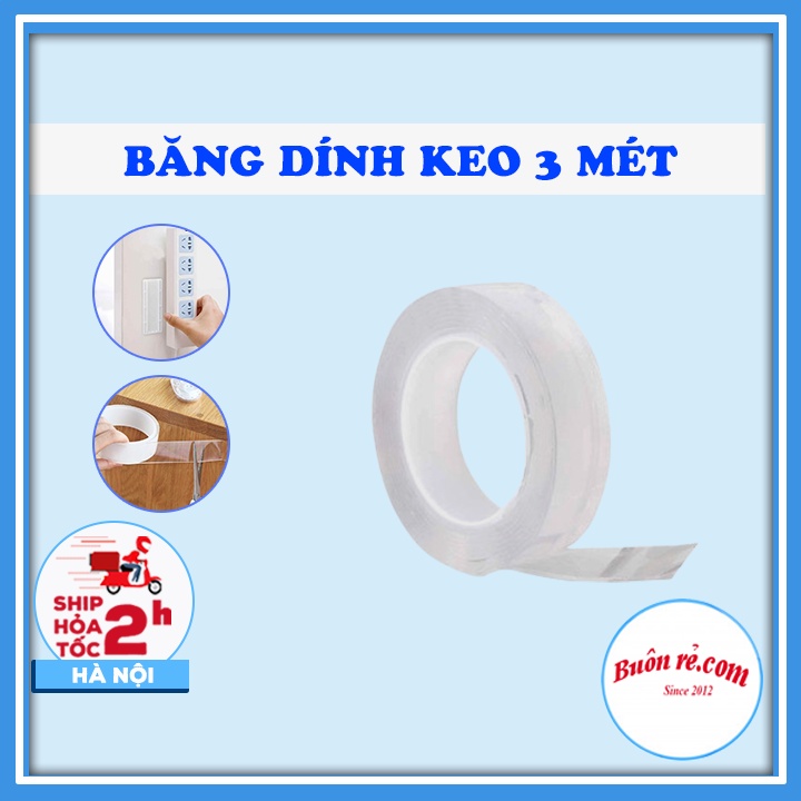 COMBO 5 CUỘN BĂNG KEO 3 MÉT 2 MẶT ĐA NĂNG TRONG SUỐT  – BĂNG KEO TRONG SUỐT SIÊU DÍNH TRÊN MỌI BỀ MẶT – Br01650