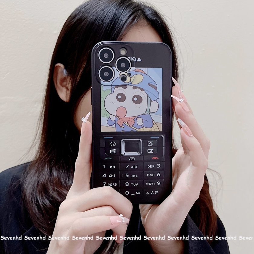 NOKIA Ốp Điện Thoại Họa Tiết Hoạt Hình Cậu Bé Bút Chì Cho iPhone 13 12 11 Pro Max SE2020 X XR Xs Max 7 8 6 6s Plus