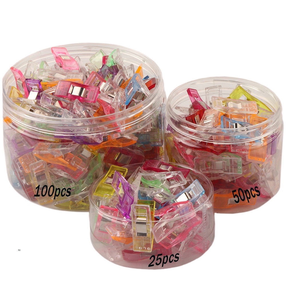 Kẹp Cố Định Vải May Vá Bằng Nhựa Màu Trắng Đỏ Phong Cách Mới