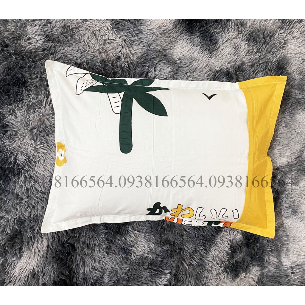 TRỌN BỘ COTTON POLY 5 MÓN CHĂN PHAO DÀY DẶN HÀNG VN KHỦNG LONG XANH - ĐỦ KÍCH THƯỚC