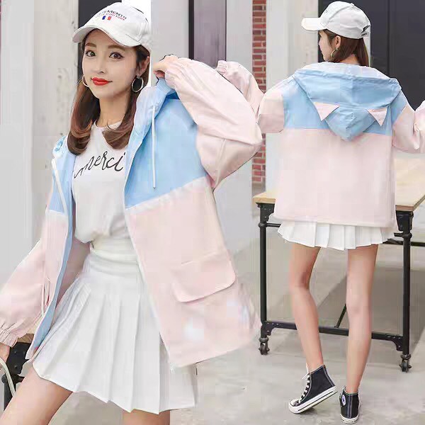 Áo khoác nữ, Áo khoác nữ gió dù 2 lớp chống nắng cá tính đẹp siêu hot | BigBuy360 - bigbuy360.vn