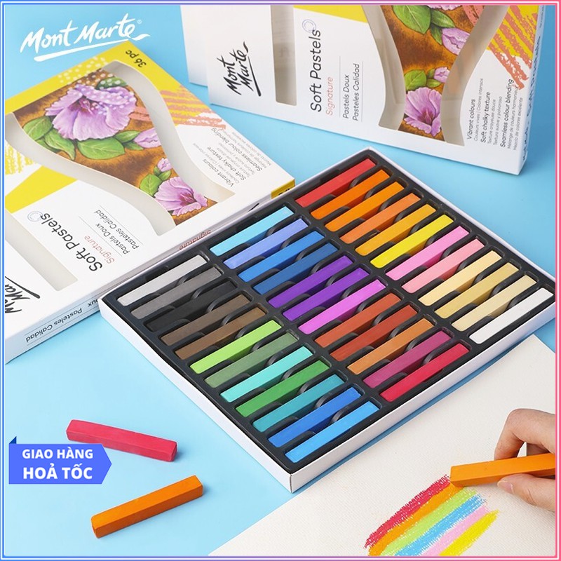 Bộ Phấn tiên Mont Marte 36 Màu - Signature Soft Pastels 36pc - MMPT0005