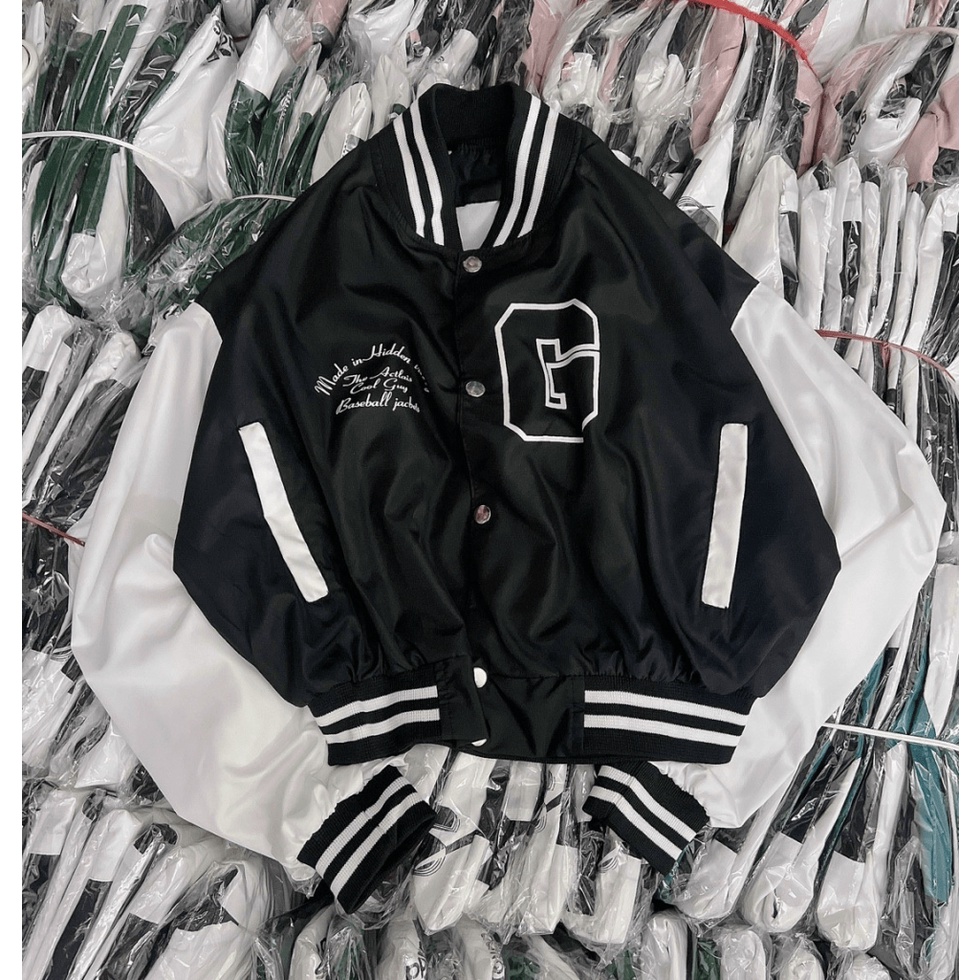 Áo Khoác Bomber Nữ Form Lửng Phối Màu In Chữ G Cực Xinh Mẫu Mới Cực HOT  - ĐĂNG QUANG CLOTHER