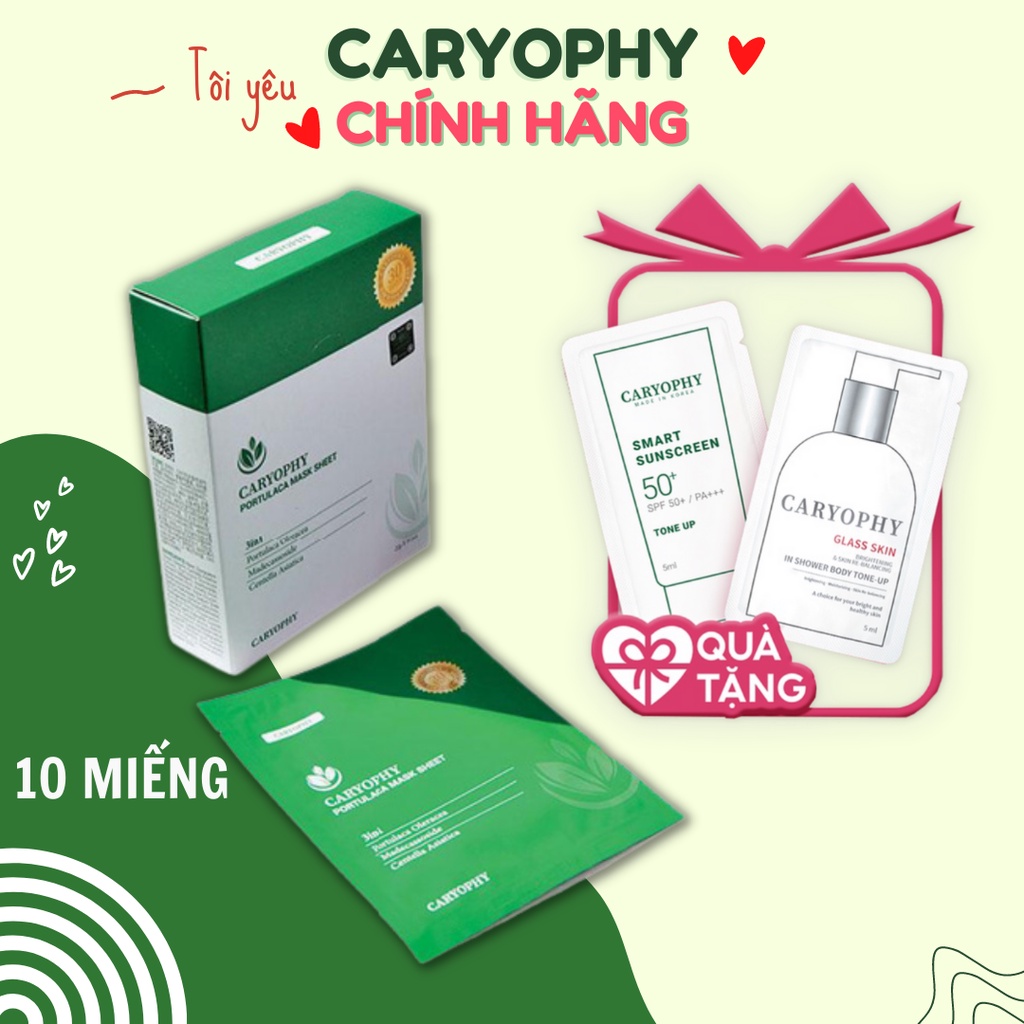 Mặt nạ hàn quốc dưỡng ẩm dưỡng da cho da dầu mụn mặt nạ ngủ Caryophy 22g