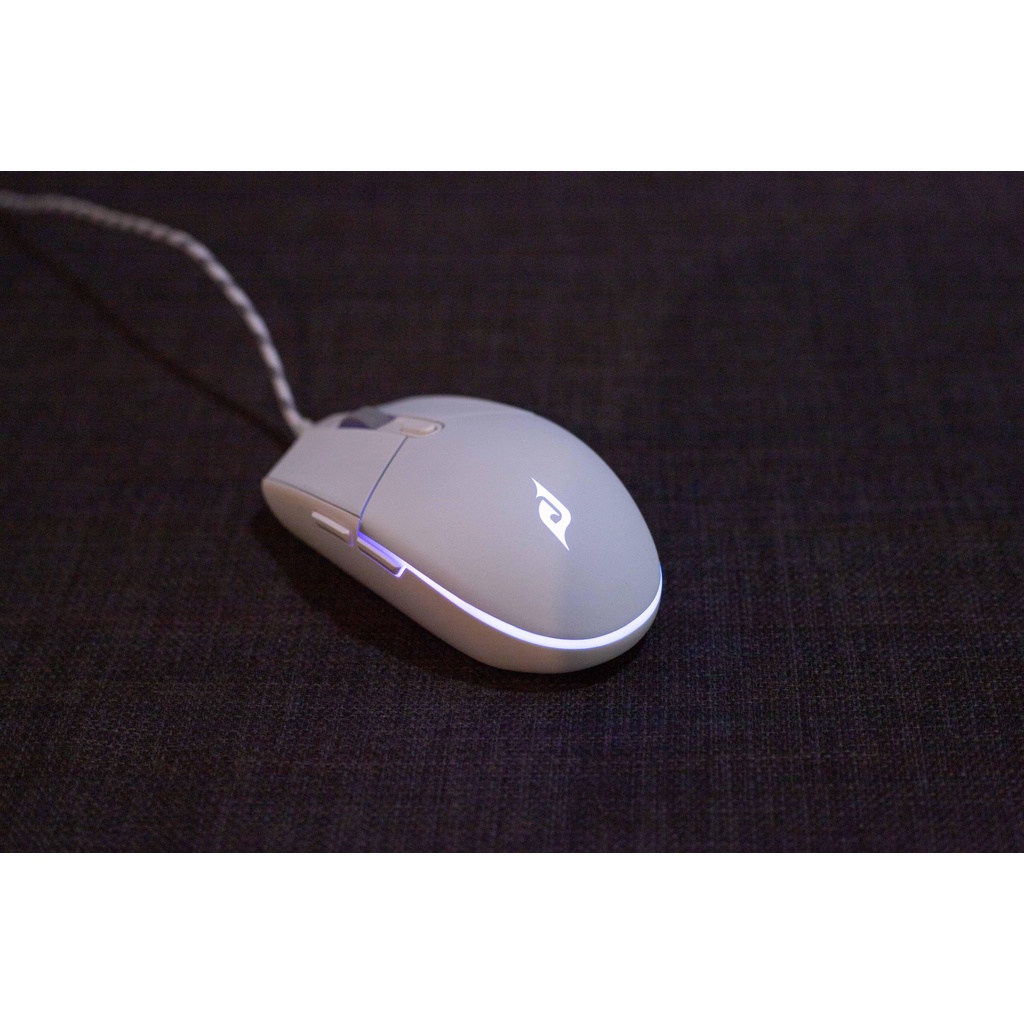 Chuột chơi game E-dra EM6102 White - Phiên bản 2022 - Độ bền 10 triệu lượt bấm - Chống nước - 3200 DPI - Led RGB