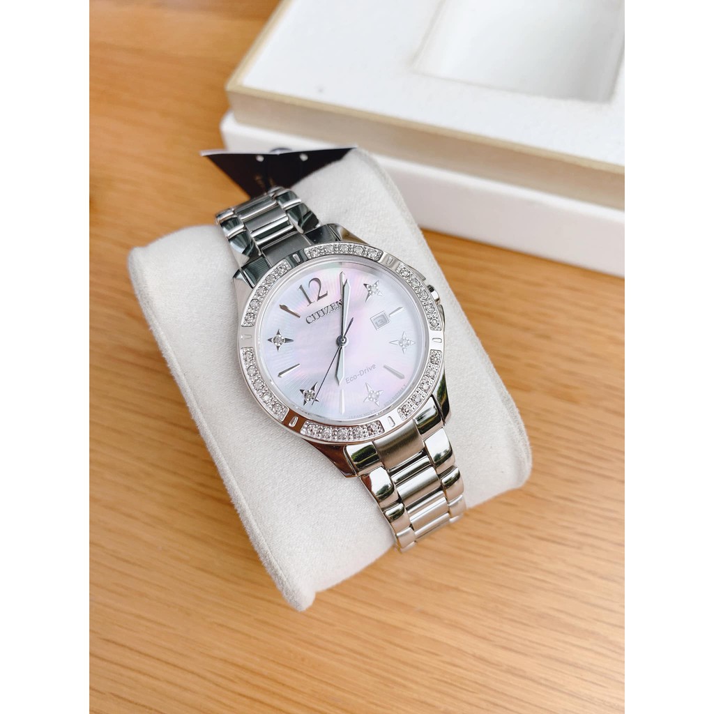 Đồng hồ nữ chính hãng Citizen Elektra EW2510-50D - máy quartz pin năng lượng ánh sáng - Kính Sapphire