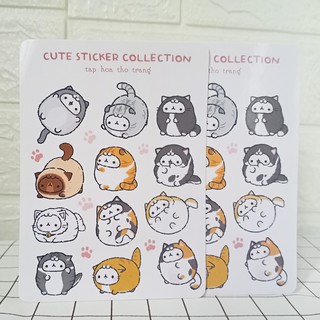 SET STICKER MÈO MOLANG TRANG TRÍ SỔ BULLET JOURNAL, DÁN ĐIỆN THOẠI, MÁY TÍNH