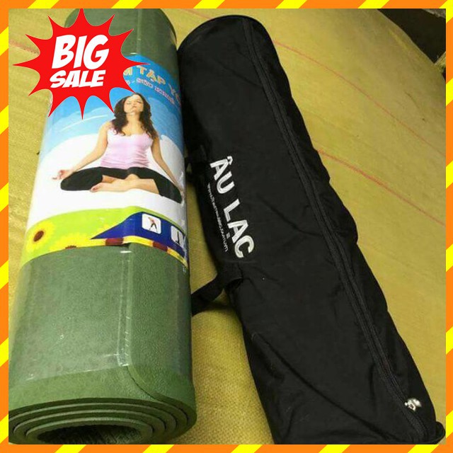 Thảm tập yoga Âu Lạc dày 9mm kích thước 182x66cm (tặng kèm túi đựng thảm)