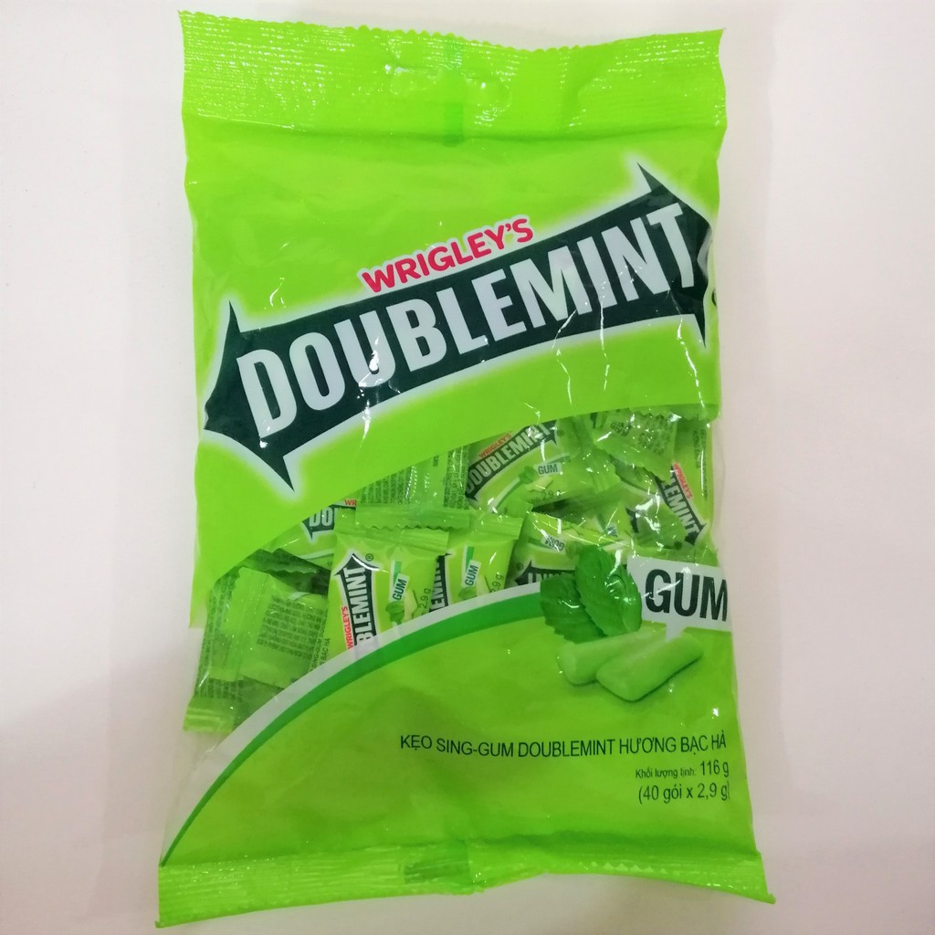 Kẹo Sing-gum Doublemint Hương Bạc Hà (Gói 40 viên)