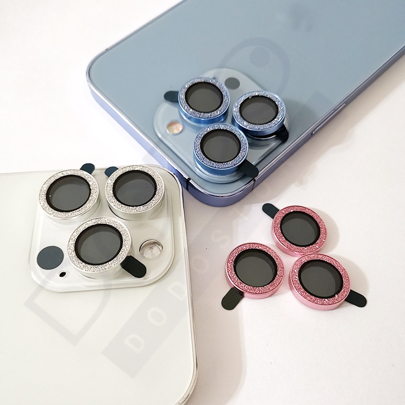 Bộ 3 dán bảo vệ camera nhũ titan iPhone 13 pro max 11, 11 Pro, 11 Pro Max ,12mini, 12, 12 Pro, 12 Pro Max siêu nổi bật D