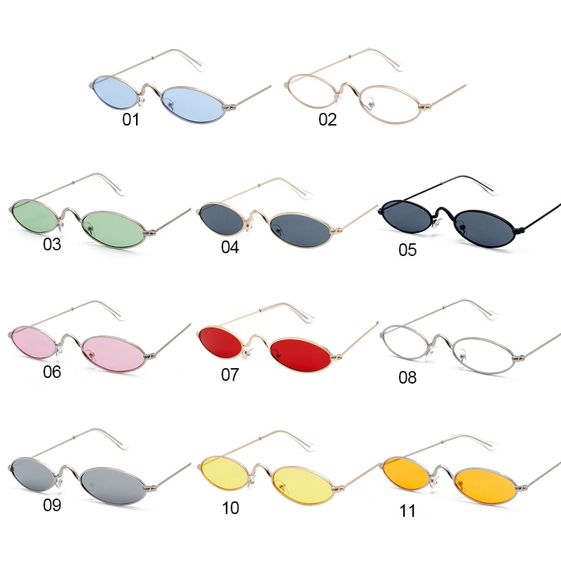 Kính Mát Gọng Oval Phong Cách Cổ Điển Unisex
