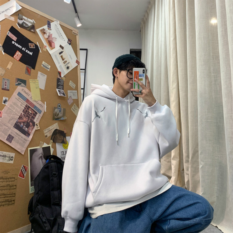 Áo hoodie phong cách Hàn Quốc có nón tay dài hợp thời trang cho nam