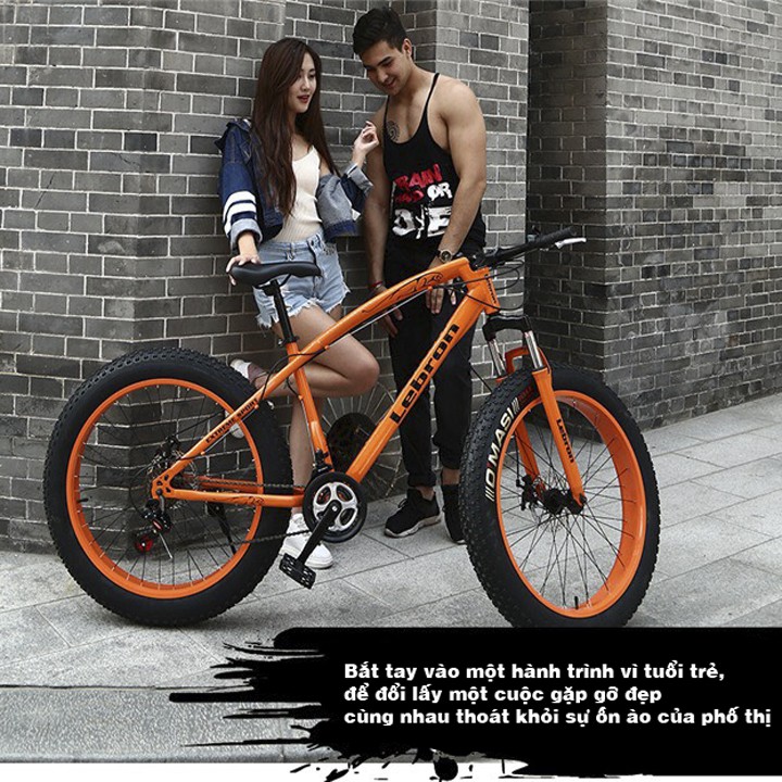 Xe đạp thể thao bánh béo LEBRON - Xe đạp leo núi - Nhập khẩu đài loan - Bảo hành 12 tháng